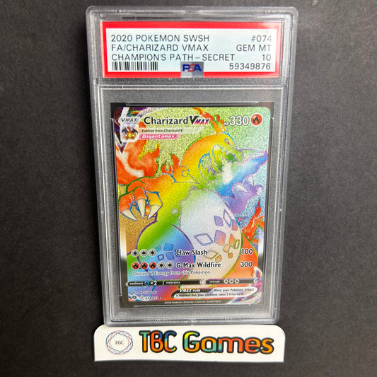 Charizard VMAX Champion's Path #074 Secret PSA 10