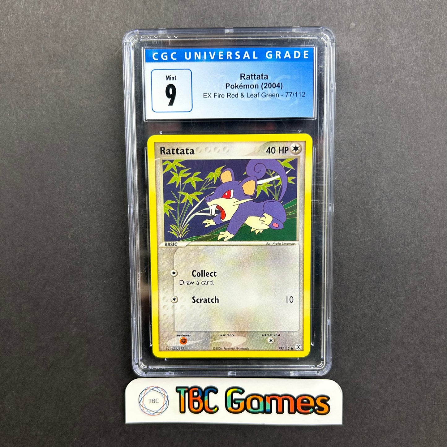 Rattata Fire Red & Leaf Green #77 CGC 9