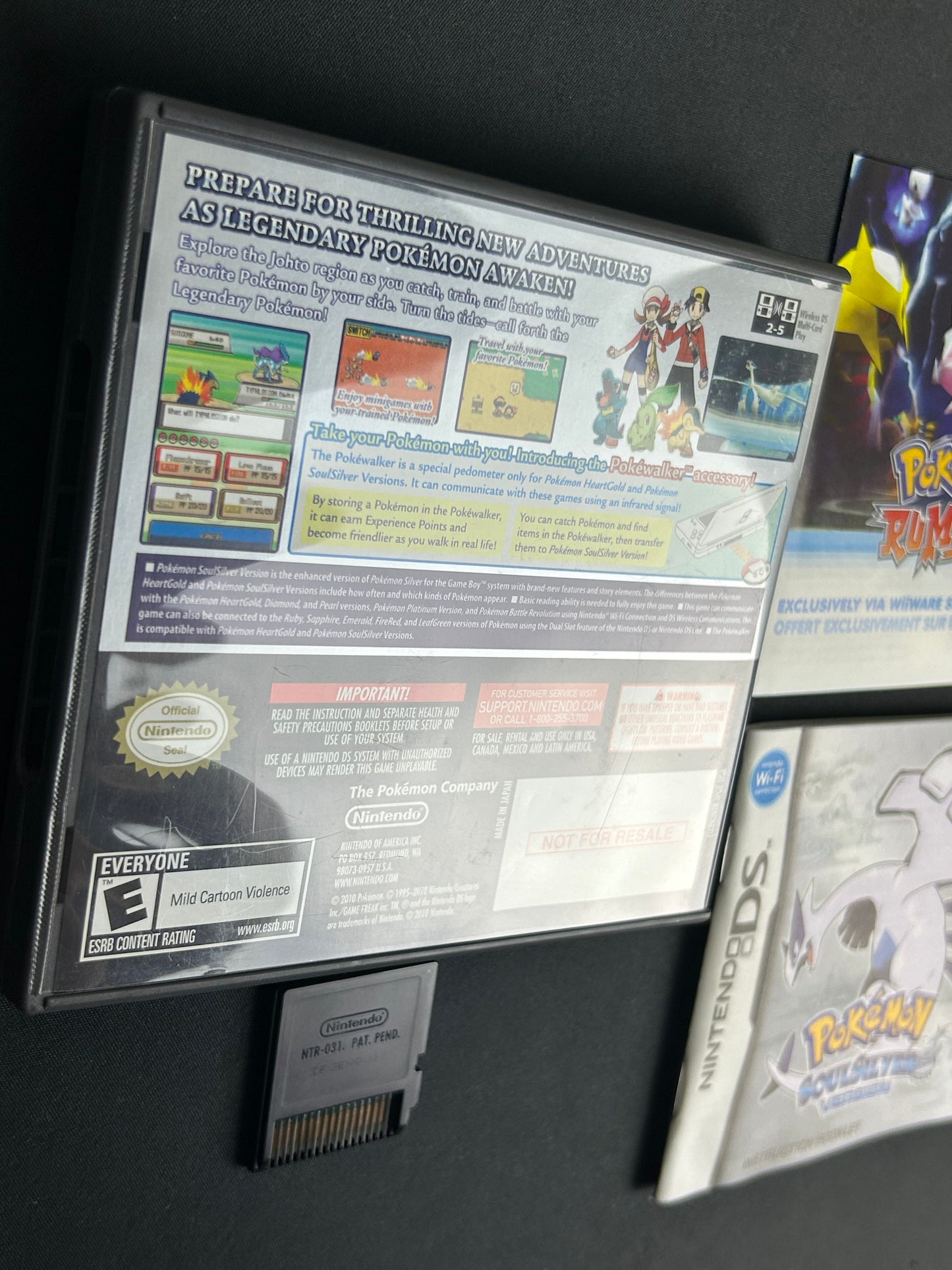 Pokemon SoulSilver Version Nintendo DS Complete In Box (CIB) Not For Resale