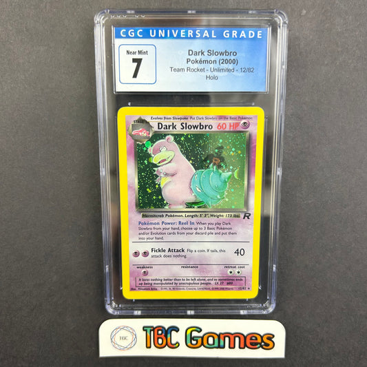 Dark Slowbro Team Rocket Unlimited Holo #12 CGC 7