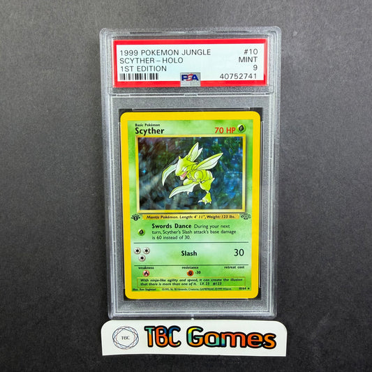 Scyther Jungle 1st Edition Holo #10 PSA 9