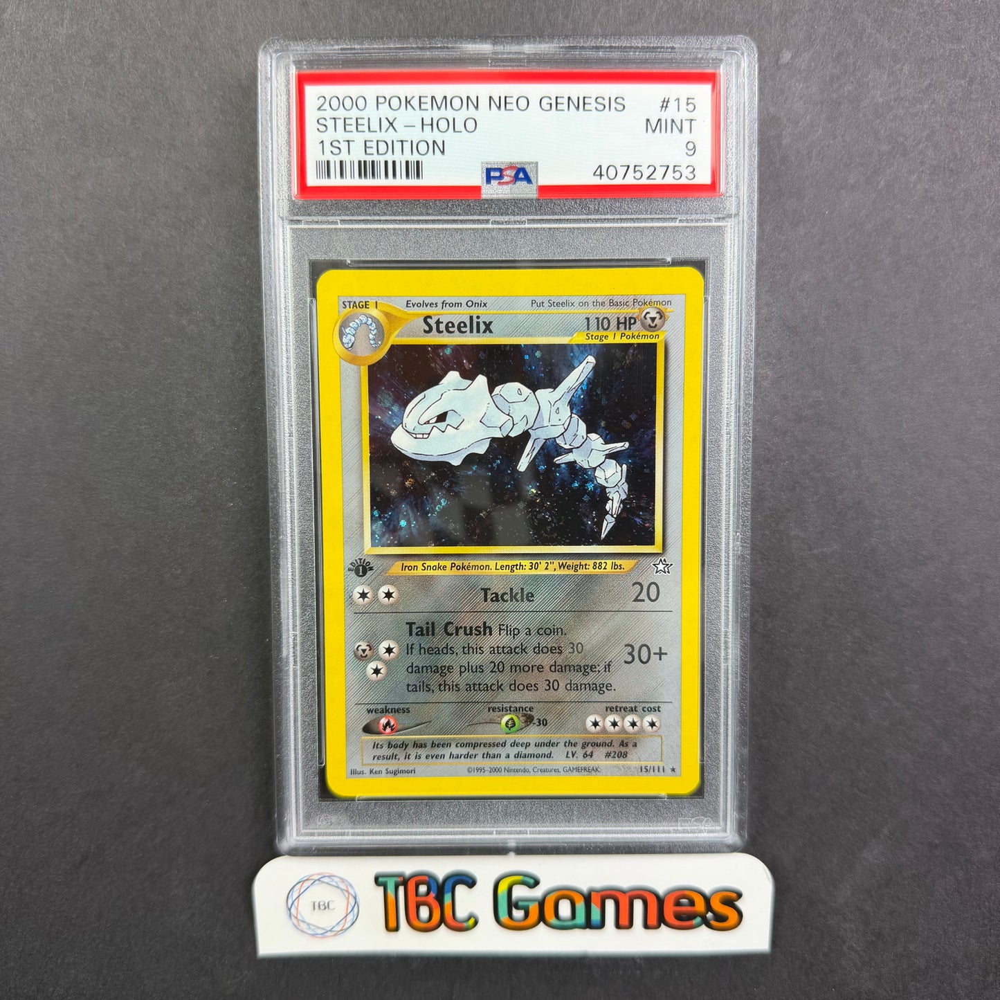 Steelix Neo Genesis 1st Edition Holo #15 PSA 9