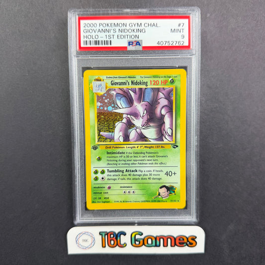 Giovanni's Nidoking Gym Challenge 1st Edition Holo PSA 9