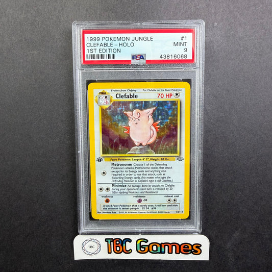 Clefable Jungle 1st Edition Holo #1 PSA 9