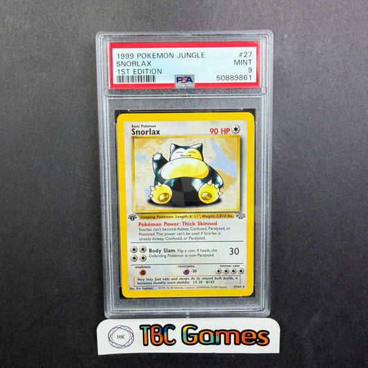 Snorlax Jungle 1st Edition #27 PSA 9