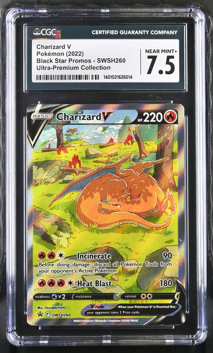 Charizard V Black Star Promos SWSH260 CGC 7.5