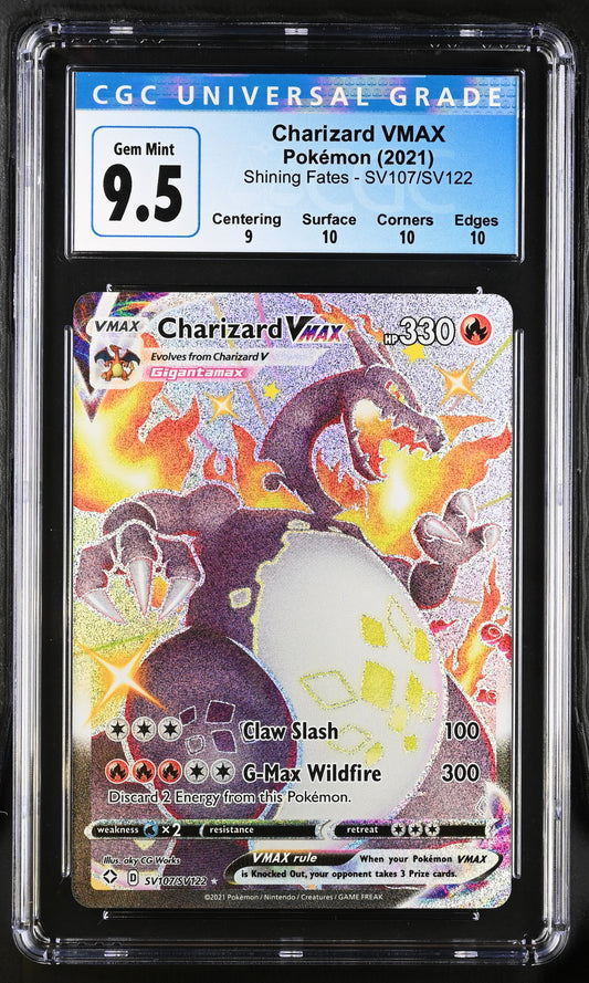 Charizard VMAX Shining Fates SV107/SV122 CGC 9.5