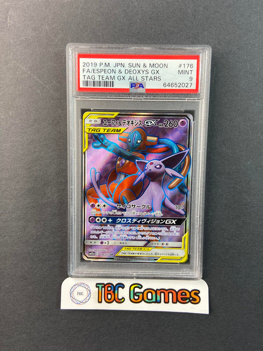 Espeon & Deoxys GX Tag Team GX All Stars sm12a 176 Japanese PSA 9
