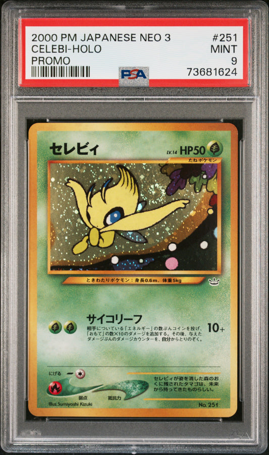Celebi Neo 3 Promo 251 Holo Japanese PSA 9