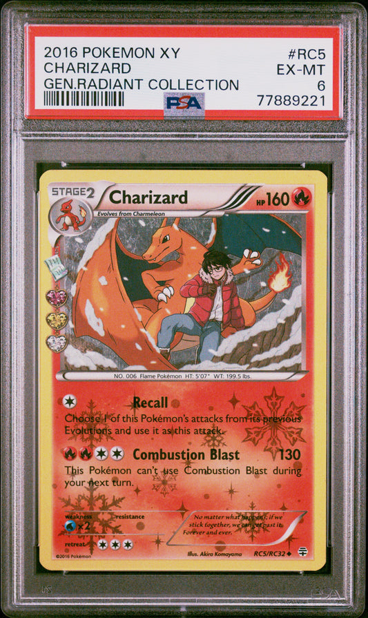 Charizard Generations Radiant Collection RC5 PSA 6