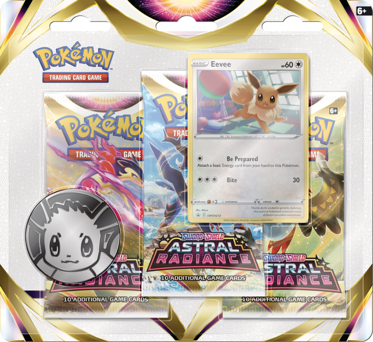 Pokemon TCG: Sword & Shield - Astral Radiance 3 Pack Blister (Eevee)