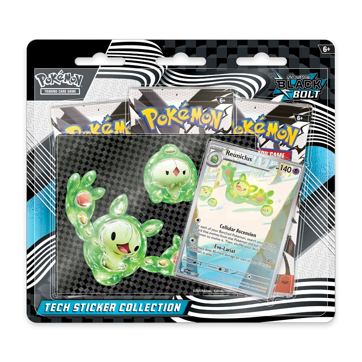 Pokemon TCG: Scarlet & Violet - Black Bolt Tech Sticker Blister (Reuniclus)