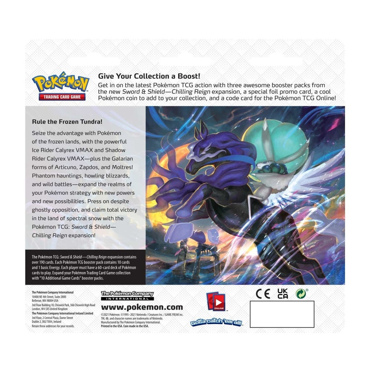 Pokemon TCG: Sword & Shield - Chilling Reign 3 Pack Blister (Eevee)