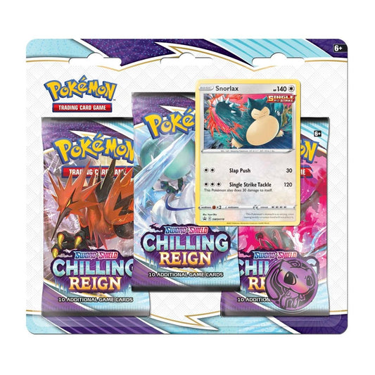 Pokemon TCG: Sword & Shield - Chilling Reign 3 Pack Blister (Snorlax)