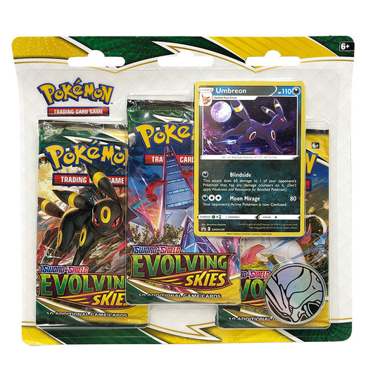 Pokemon TCG: Sword & Shield - Evolving Skies 3 Pack Blister (Umbreon)