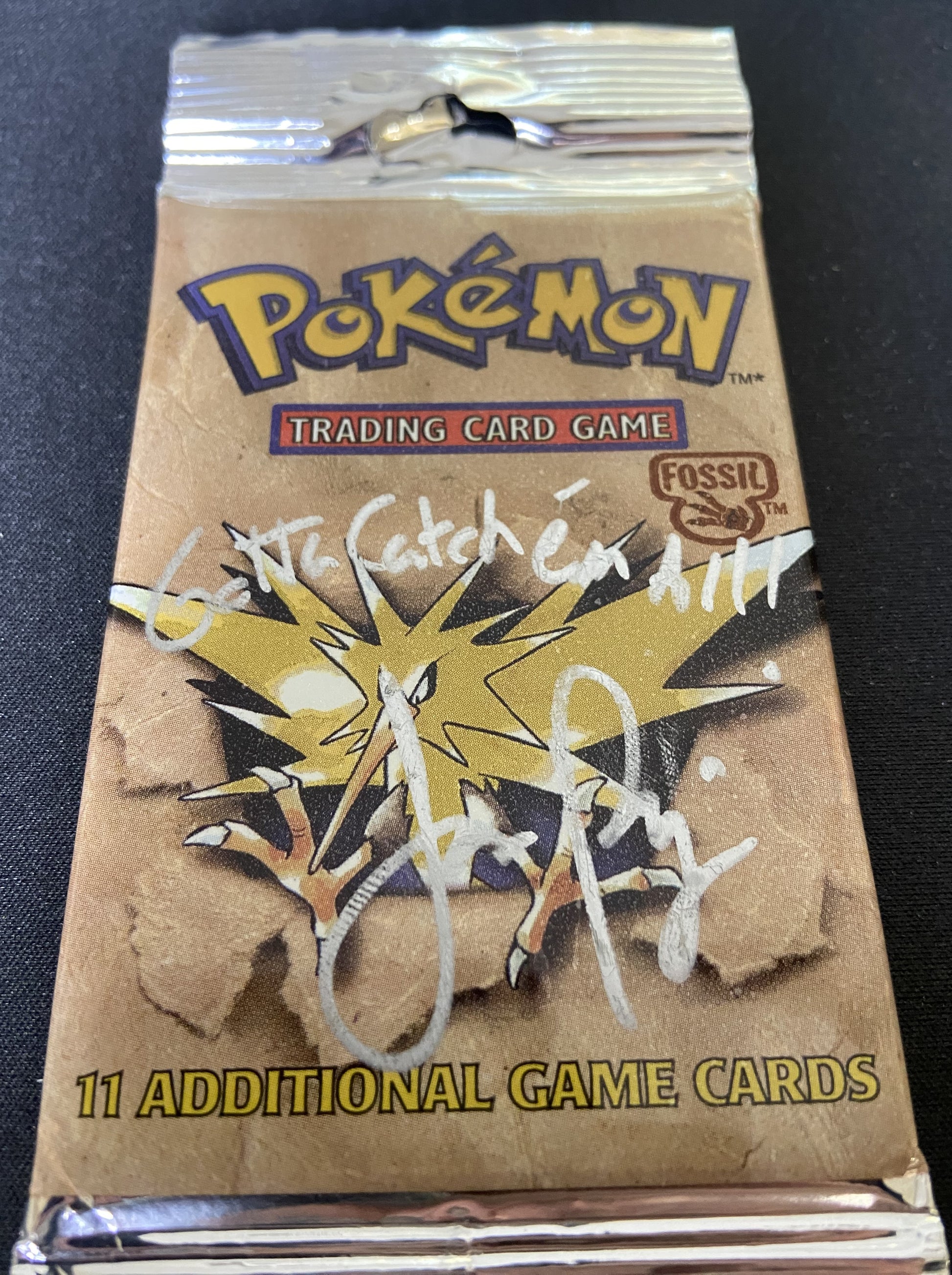 Fossil Unlimited Booster Pack Jason Paige Autograph Signed Long Crimp TBC Games Fossil Unlimited Booster Pack Jason Paige Autograph Signed Long Crimp TBC Games
