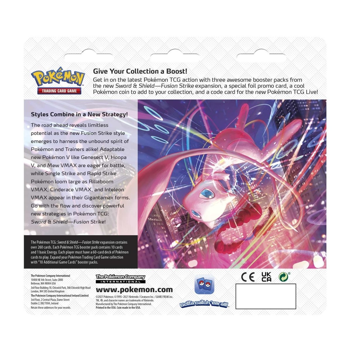 Pokemon TCG: Sword & Shield - Fusion Strike 3 Pack Blister (Eevee)