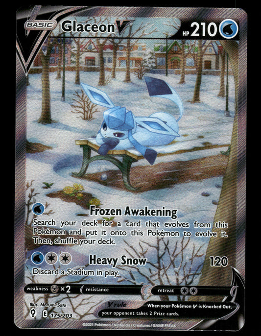 [NM] Glaceon V Evolving Skies Alt Art #175
