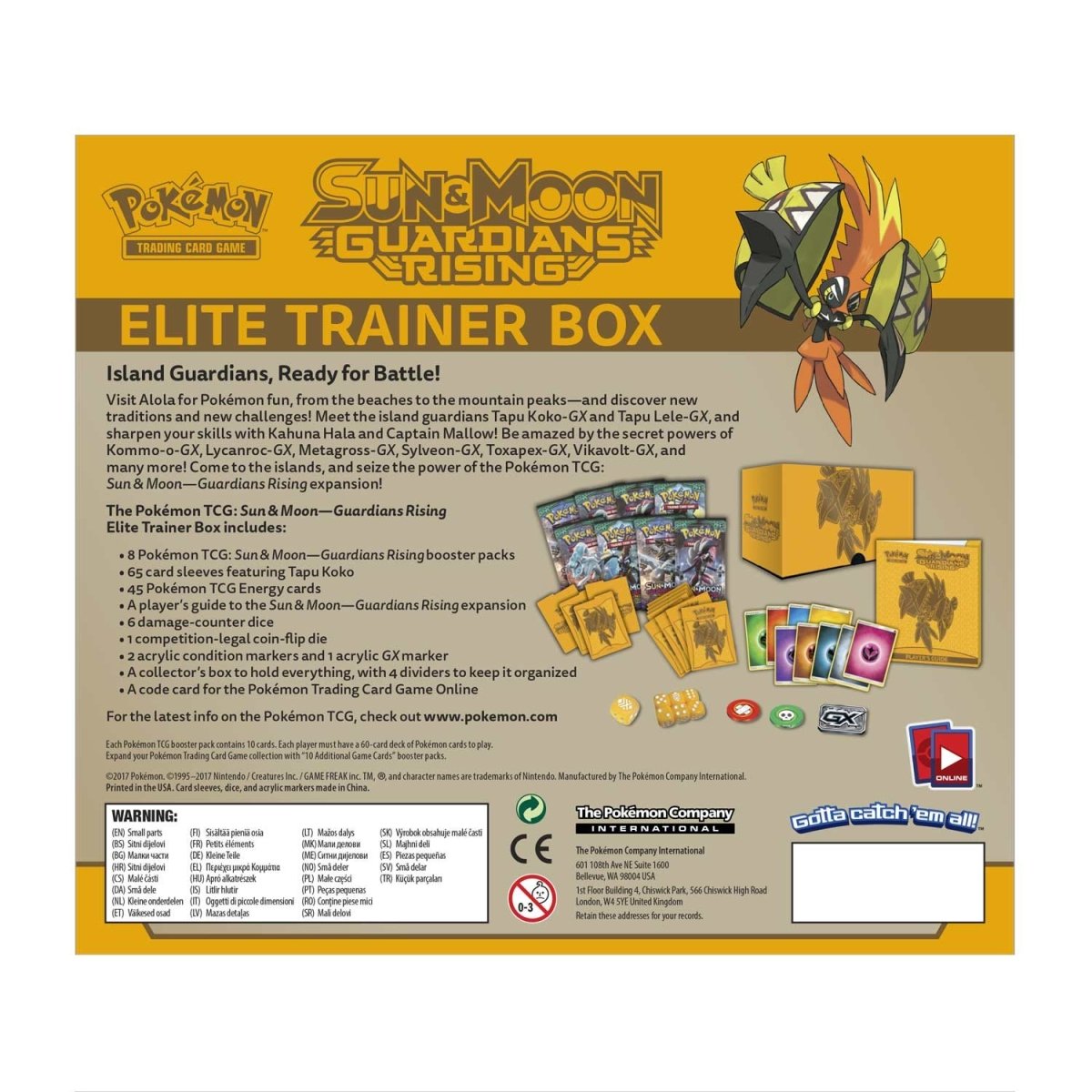 Pokemon TCG: Sun & Moon - Guardians Rising Elite Trainer Box