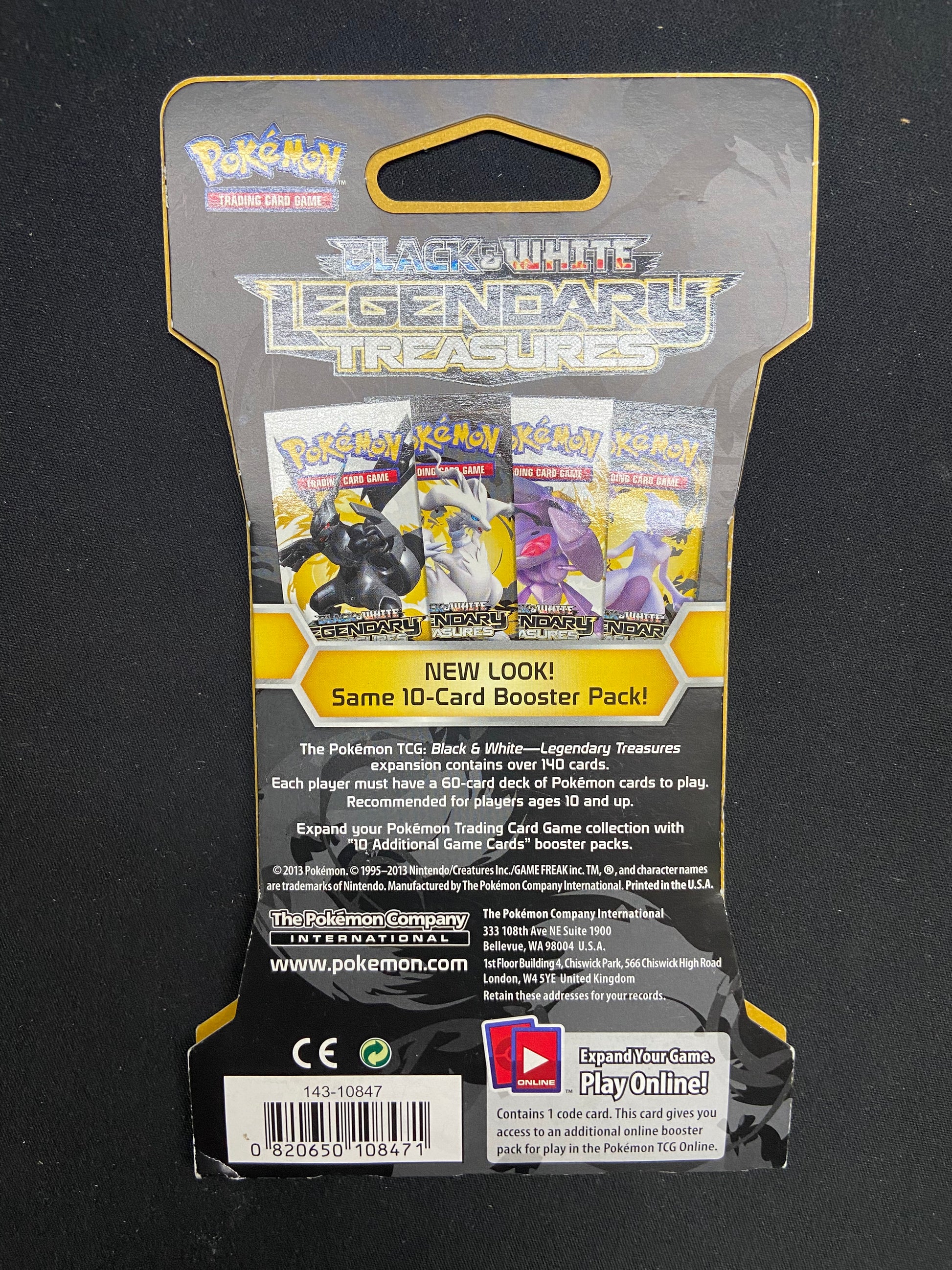 Pokemon TCG: Black & White - Legendary Treasures Sleeved Booster Pack Pokemon TCG: Black & White - Legendary Treasures Sleeved Booster Pack
