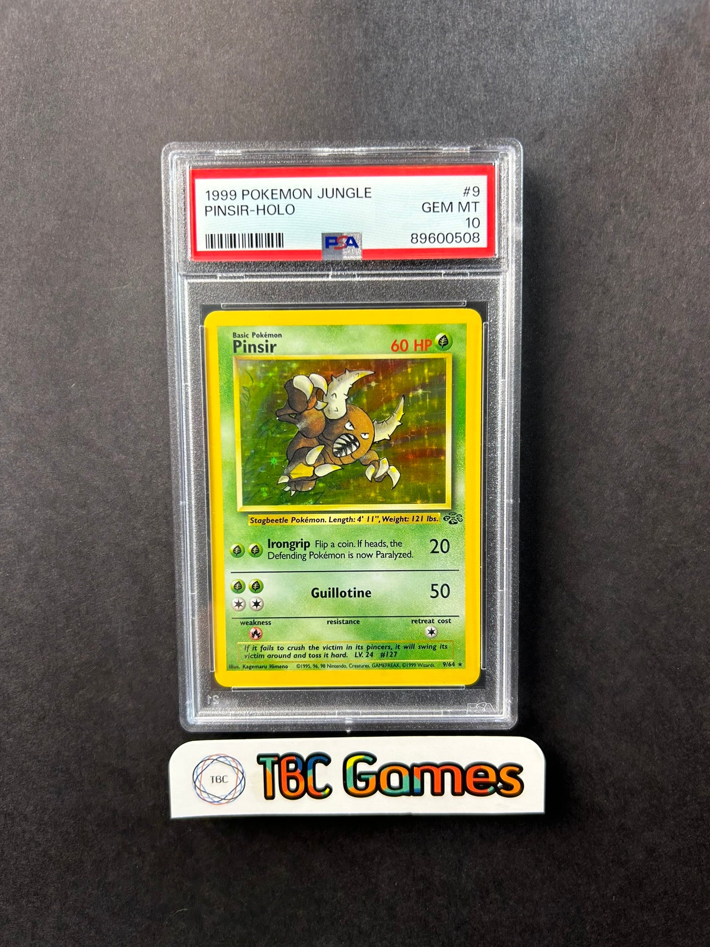 Pinsir Jungle Unlimited Holo 9/64 PSA 10