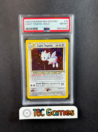 Light Togetic Neo Destiny Unlimited Holo 15/105 PSA 8