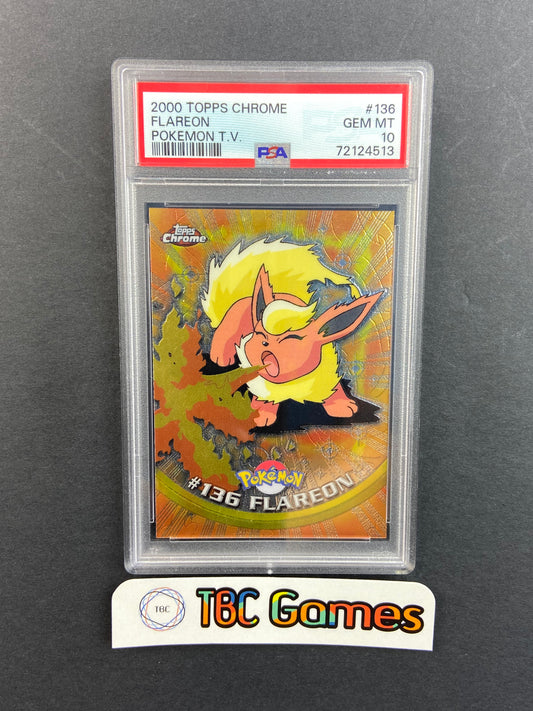Flareon Topps Chrome Foil #136 PSA 10