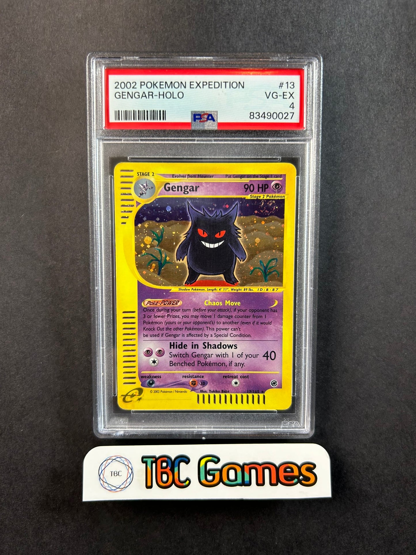 Gengar Expedition Holo 13/165 PSA 4 TBC Games Gengar Expedition Holo 13/165 PSA 4 TBC Games