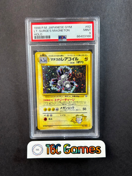 Lt. Surge's Magneton Gym Holo Japanese PSA 9