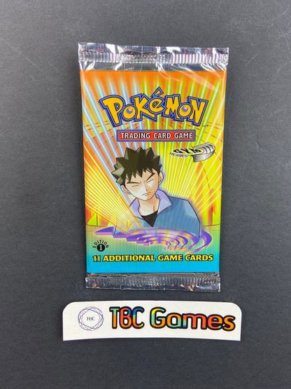 Pokemon TCG: Gym Heroes 1st Edition Booster Pack (Brock) Pokemon TCG: Gym Heroes 1st Edition Booster Pack (Brock)