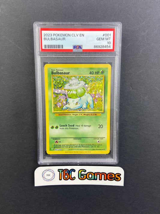 Bulbasaur Classic Game CLV 001/034 PSA 10