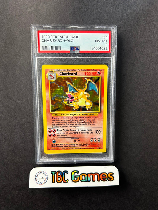 Charizard Base Set Unlimited Holo 4/102 PSA 8
