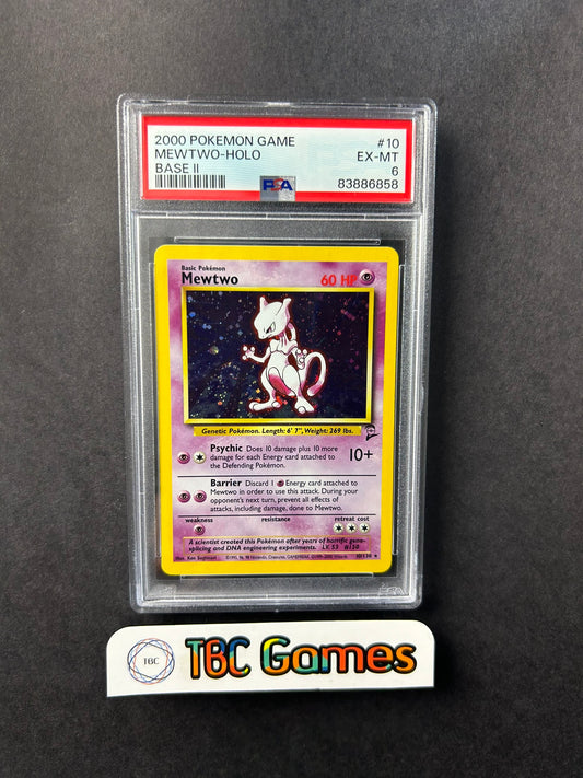 Mewtwo Base Set 2 Holo 10/130 PSA 6