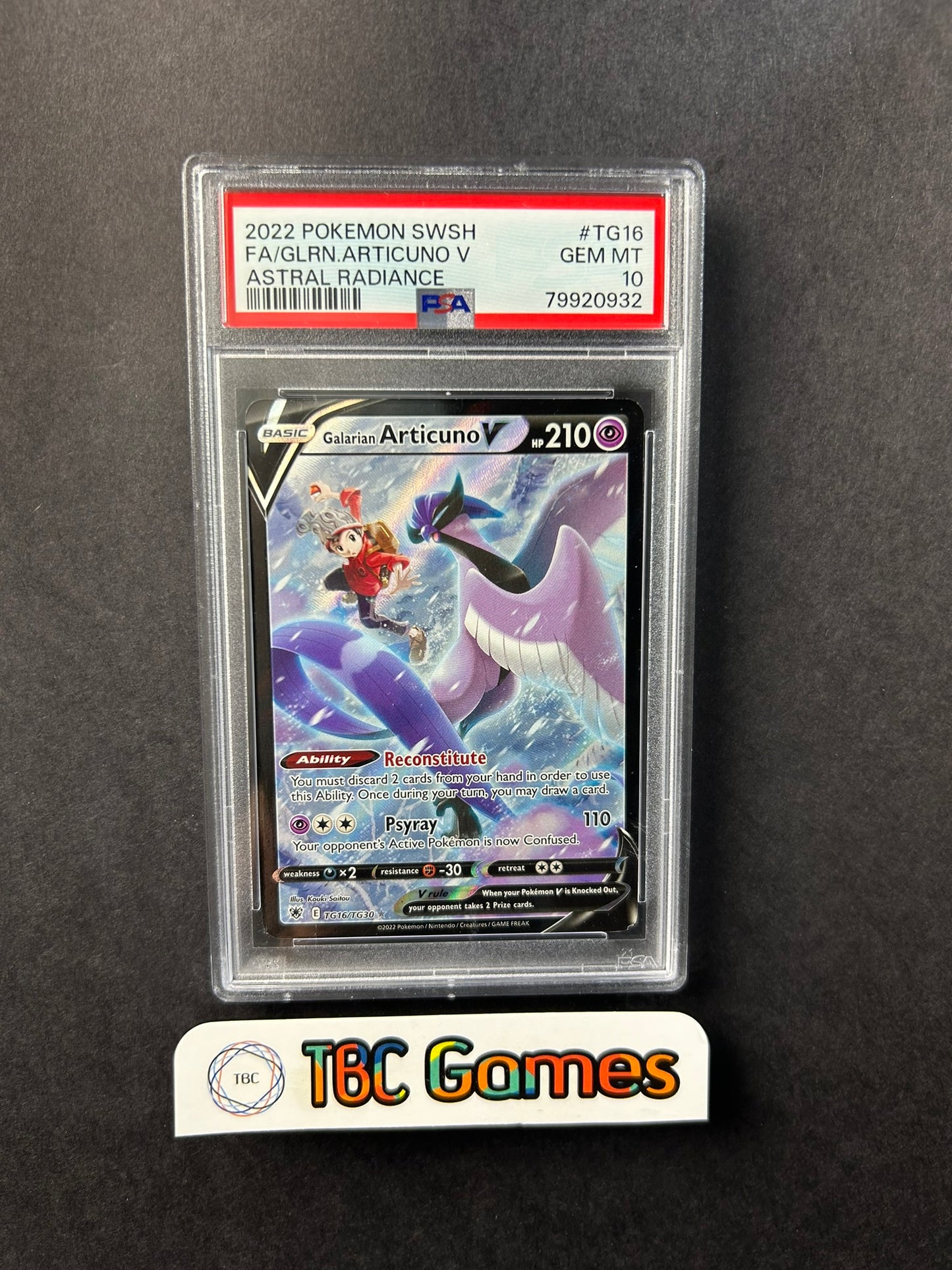 Galarian Articuno V Astral Radiance TG16/TG30 PSA 10