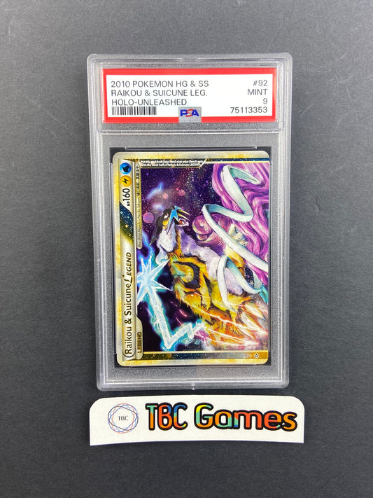 Raikou & Suicune Legend Top Unleashed 92/95 PSA 9