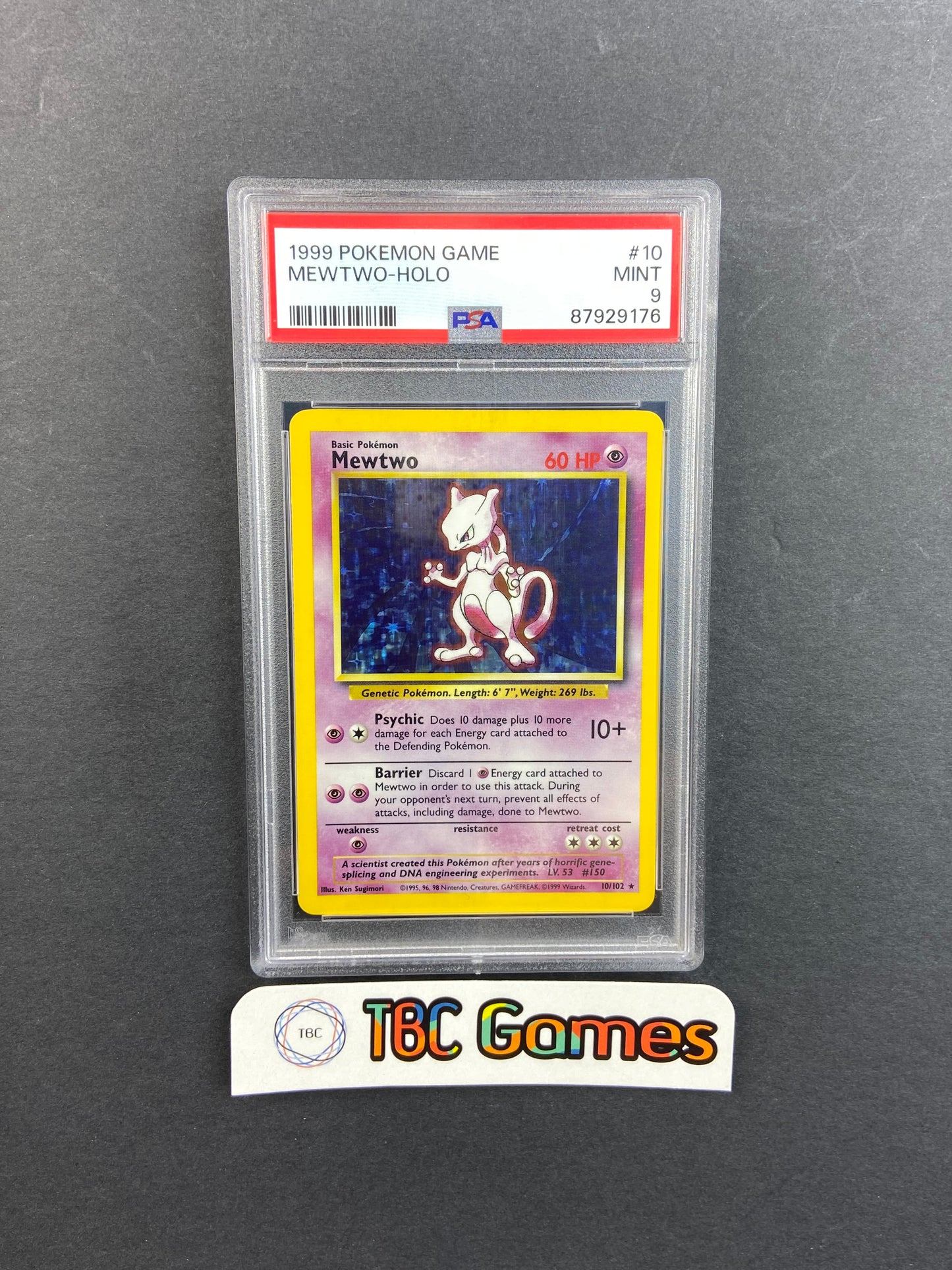 Mewtwo Base Set Holo 10/102 PSA 9