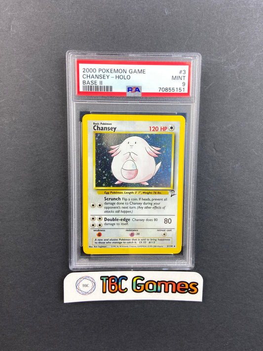 Chansey Base Set 2 Holo 3/130 PSA 9