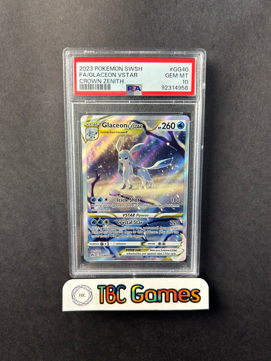 Glaceon VSTAR Crown Zenith GG40/GG70 PSA 10