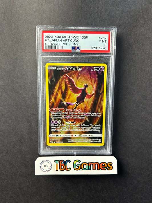 Galarian Articuno Crown Zenith Tin SWSH282 PSA 9