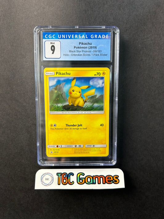Pikachu Unbroken Bonds Blister Holo SM183 CGC 9