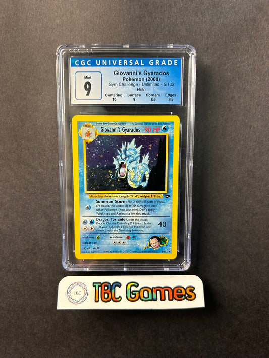 Giovanni's Gyarados Gym Challenge Unlimited Holo 5/132 CGC 9