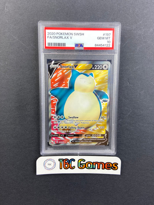 Snorlax Sword & Shield Base Set 197/202 PSA 10