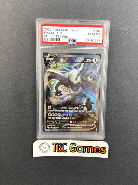 Lugia V Silver Tempest Alt Art 186/195 PSA 10