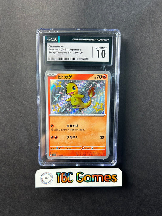 Charmander Shiny Treasure ex sv4a 210/190 Japanese CGC 10