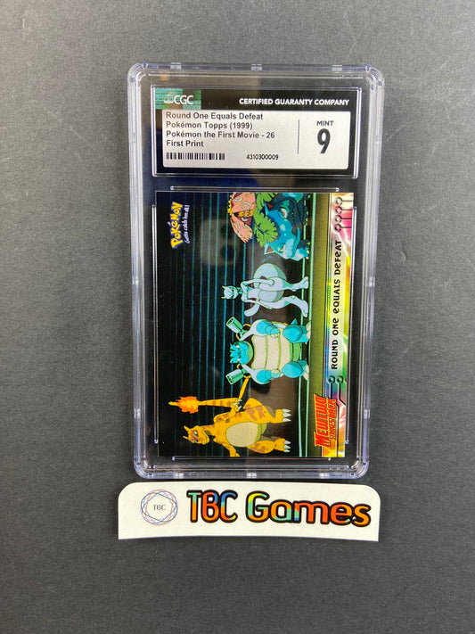 Round One Equals Defeat Topps Mewtwo Strikes Back 26 CGC 9