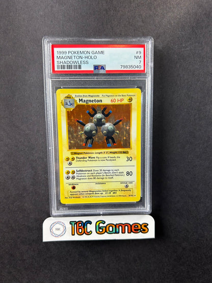 Magneton Base Set Shadowless Holo 9/102 PSA 7