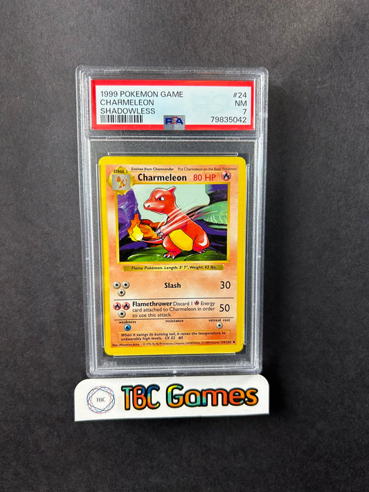 Charmeleon Base Set Shadowless 24/102 PSA 7