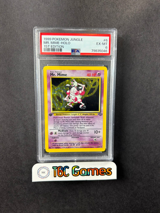 Mr. Mime Jungle 1st Edition Holo 6/64 PSA 6
