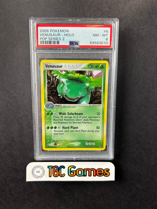 Venusaur Pop Series 2 Holo 6/17 PSA 8