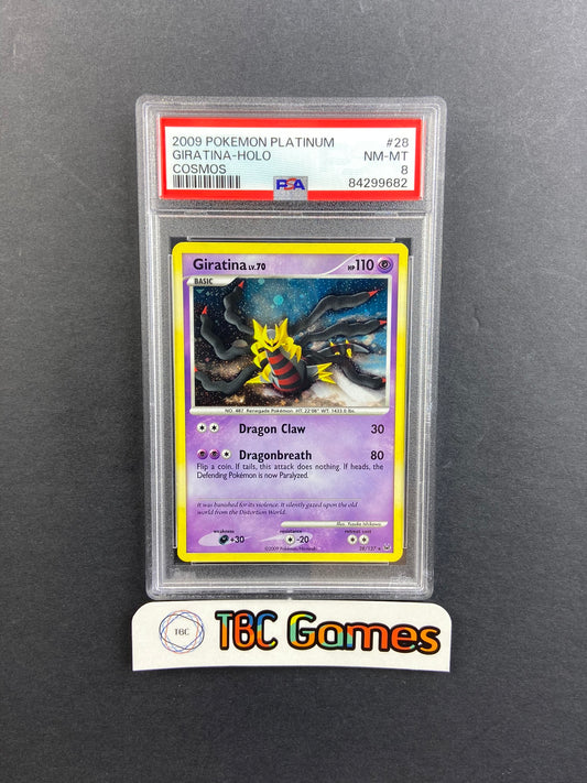 Giratina Platinum Cosmos Holo 28/127 PSA 8